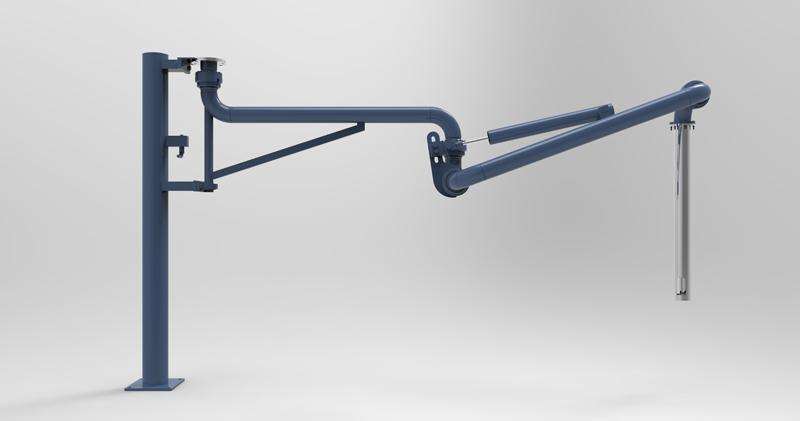 線之間傳輸液體介質(zhì)的活動設(shè)備，以取代老式的軟管連接，鋁垂(1)